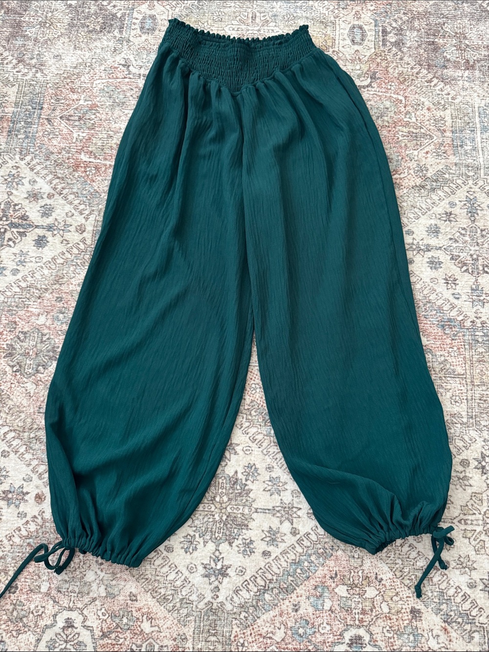 Three Bird Nest Teal Harem Style Pants